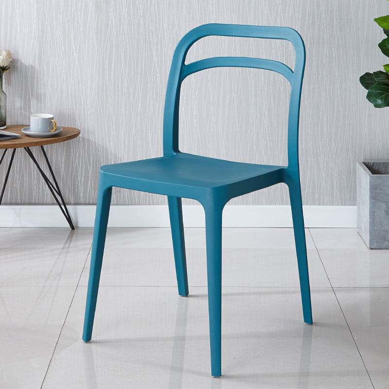 Contemporary Style Open Back Plastic Dining Side Chair for Home Use