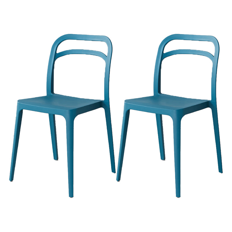 Contemporary Style Open Back Plastic Dining Side Chair for Home Use