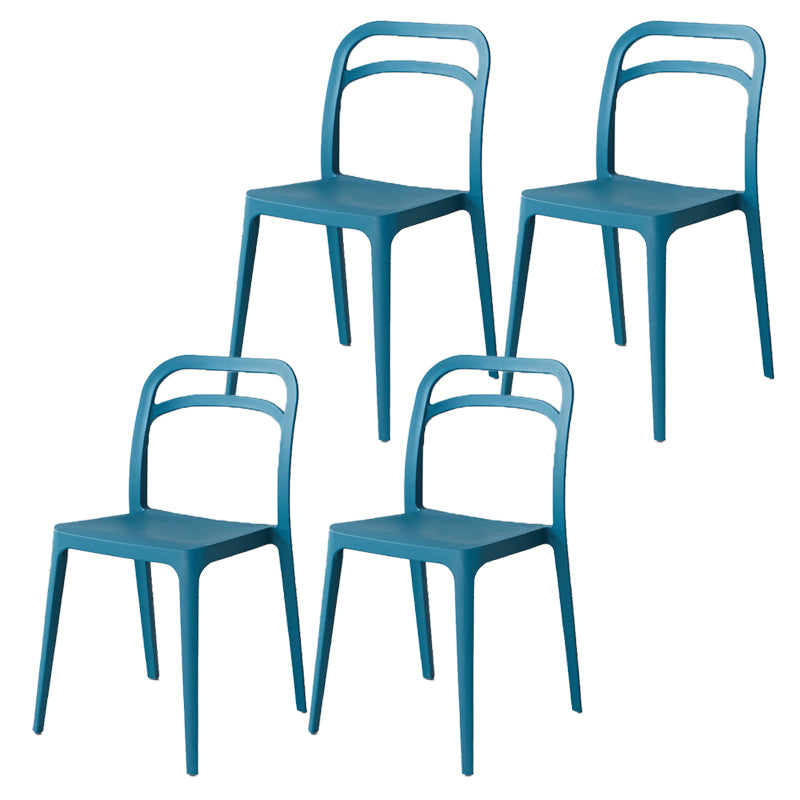 Contemporary Style Open Back Plastic Dining Side Chair for Home Use