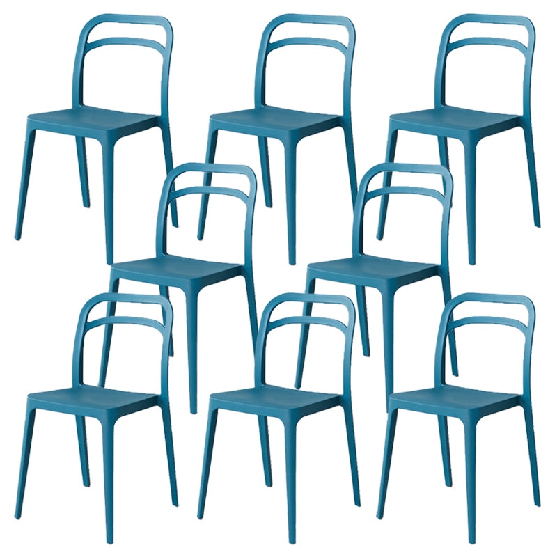 Contemporary Style Open Back Plastic Dining Side Chair for Home Use