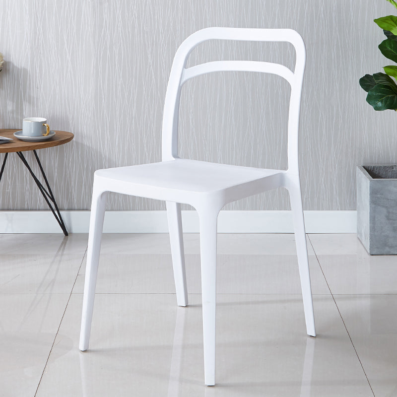 Contemporary Style Open Back Plastic Dining Side Chair for Home Use