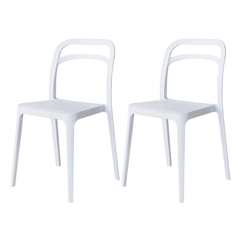 Contemporary Style Open Back Plastic Dining Side Chair for Home Use