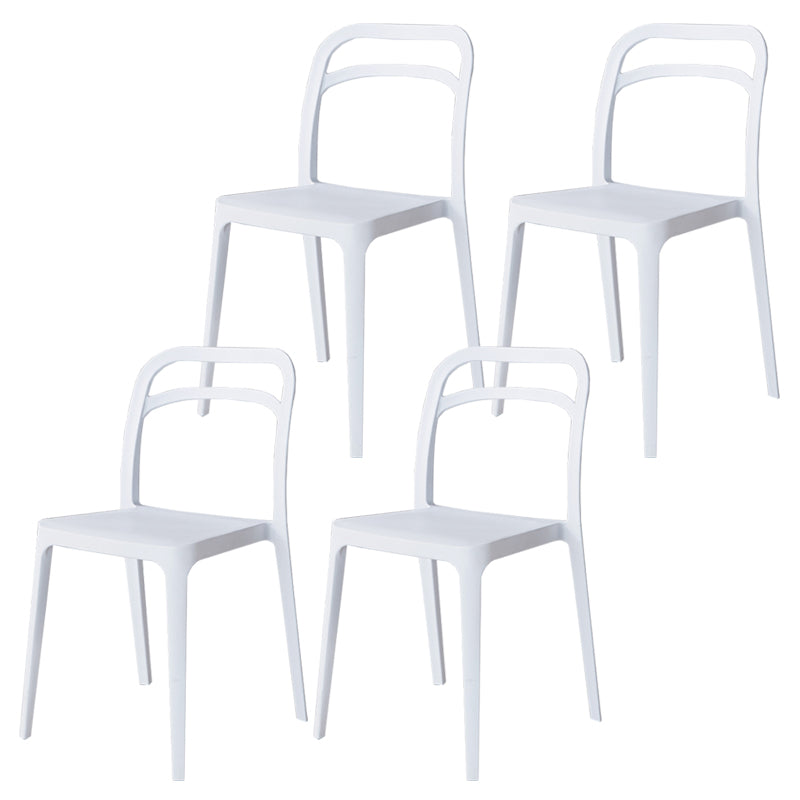 Contemporary Style Open Back Plastic Dining Side Chair for Home Use