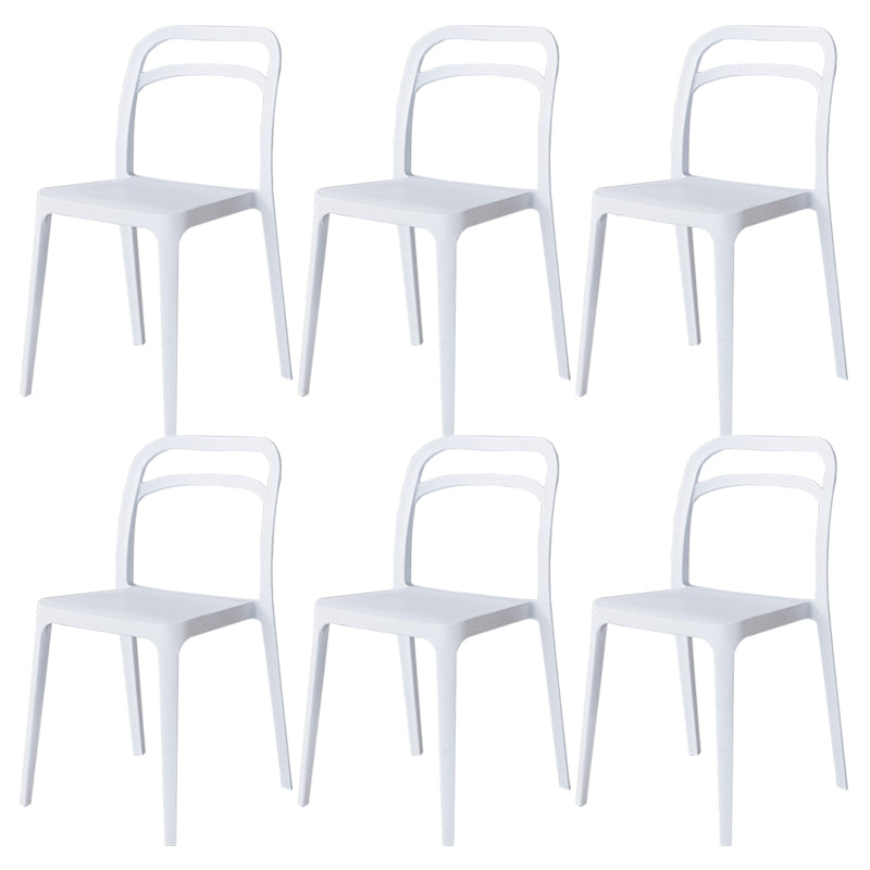 Contemporary Style Open Back Plastic Dining Side Chair for Home Use