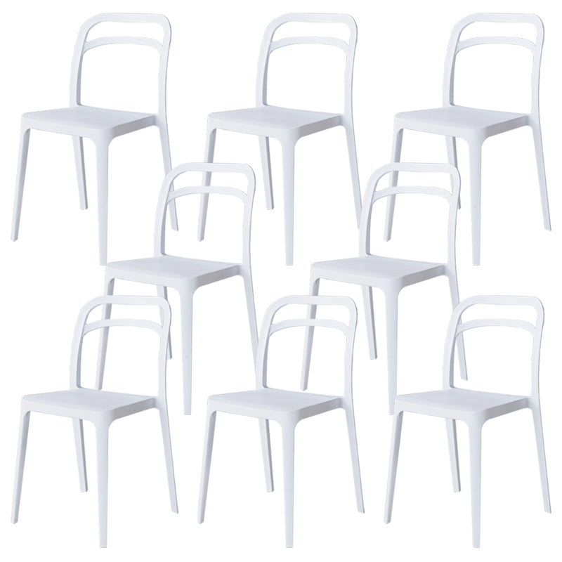 Contemporary Style Open Back Plastic Dining Side Chair for Home Use