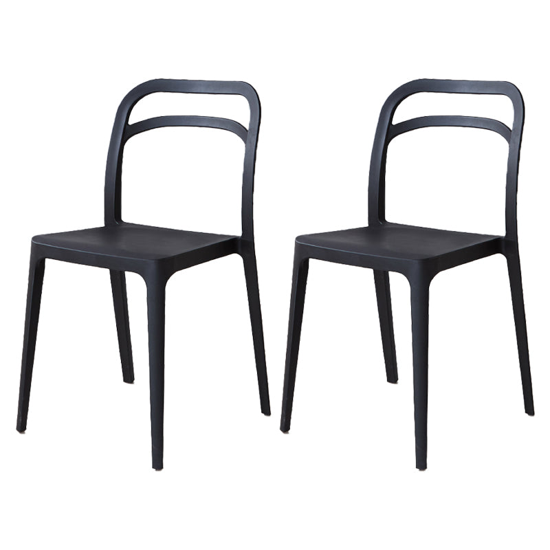 Contemporary Style Open Back Plastic Dining Side Chair for Home Use