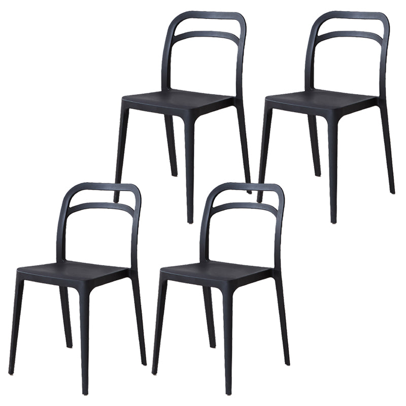 Contemporary Style Open Back Plastic Dining Side Chair for Home Use