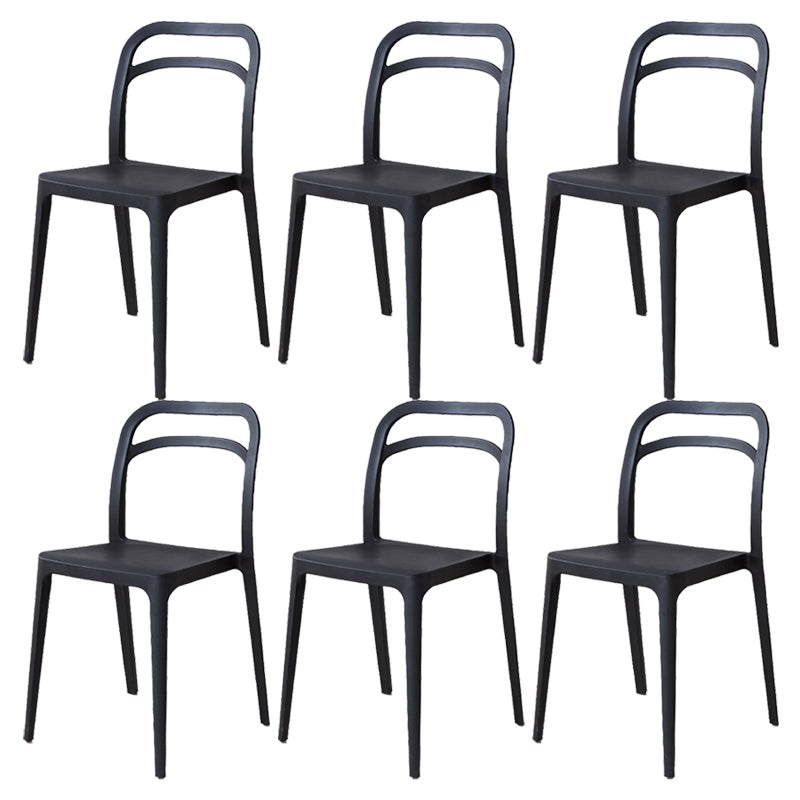 Contemporary Style Open Back Plastic Dining Side Chair for Home Use