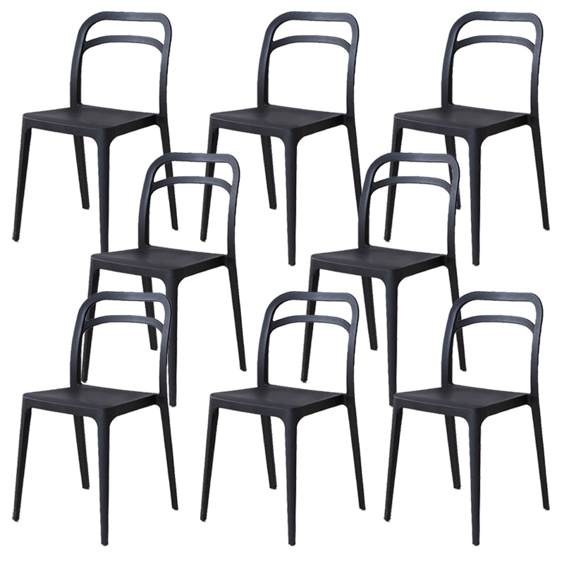 Contemporary Style Open Back Plastic Dining Side Chair for Home Use