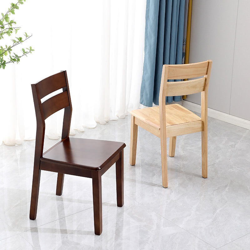 Contemporary Home Ladder Back Solid Wood Armless Dining Chair