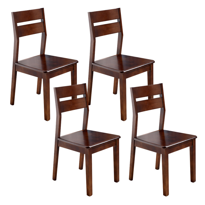 Contemporary Home Ladder Back Solid Wood Armless Dining Chair