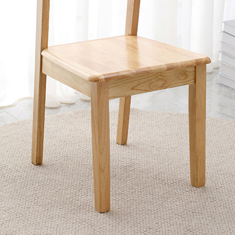 Contemporary Home Ladder Back Solid Wood Armless Dining Chair