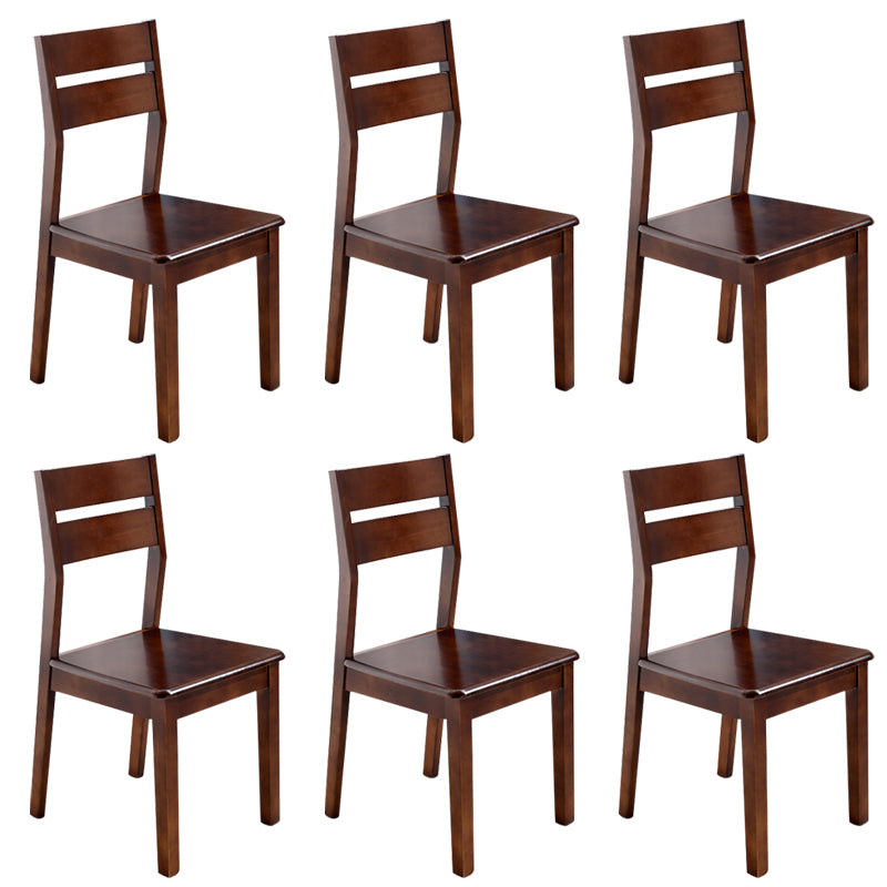 Contemporary Home Ladder Back Solid Wood Armless Dining Chair