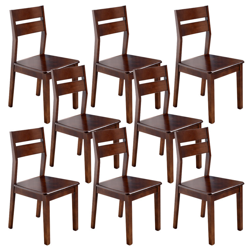 Contemporary Home Ladder Back Solid Wood Armless Dining Chair