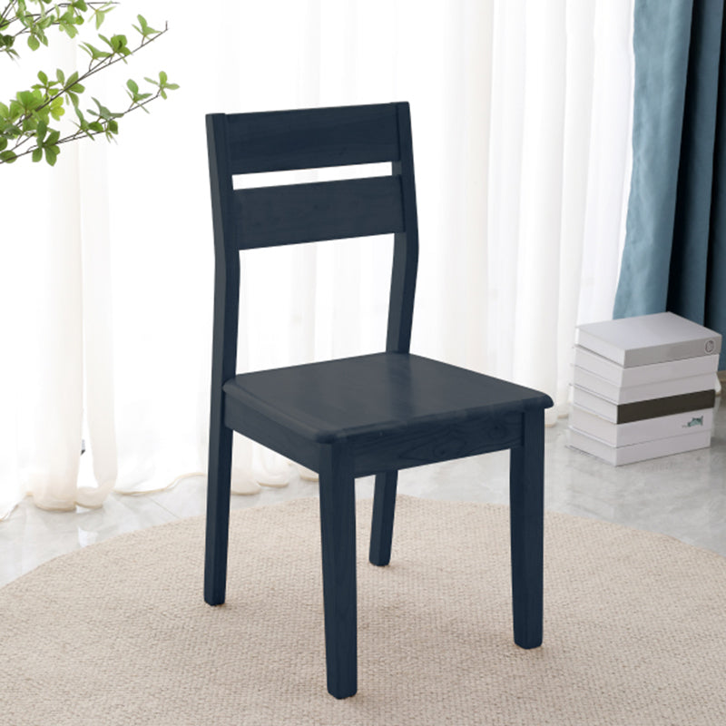 Contemporary Home Ladder Back Solid Wood Armless Dining Chair