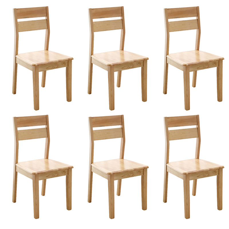 Contemporary Home Ladder Back Solid Wood Armless Dining Chair