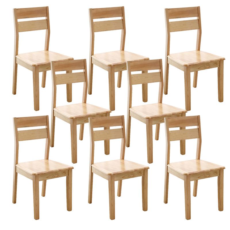 Contemporary Home Ladder Back Solid Wood Armless Dining Chair