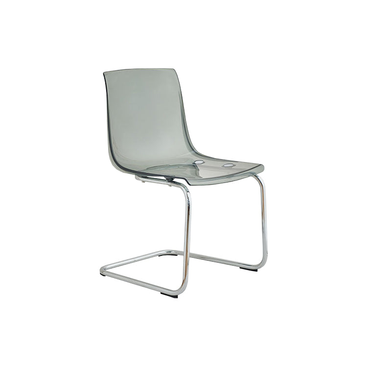 Contemporary Style Acrylic Low Back Dining Side Chair for Home