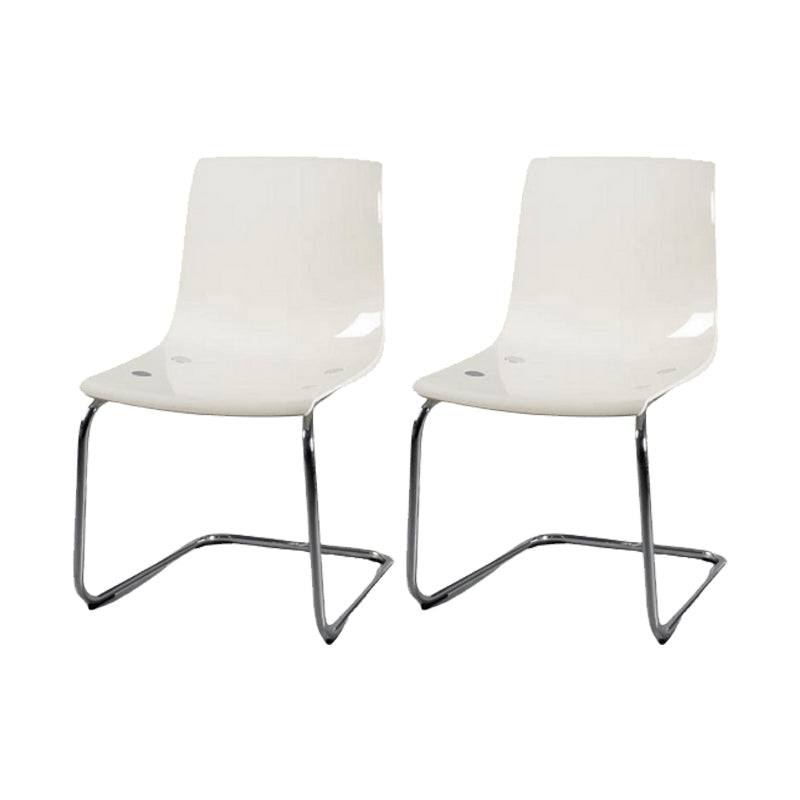 Contemporary Style Acrylic Low Back Dining Side Chair for Home