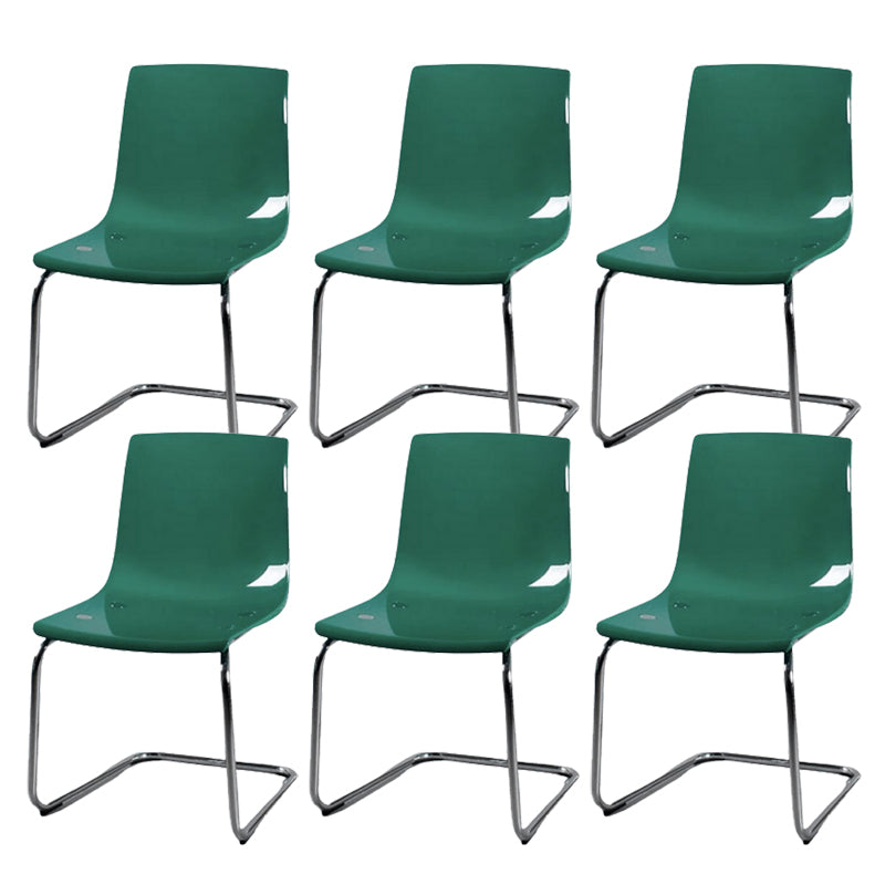 Contemporary Style Acrylic Low Back Dining Side Chair for Home