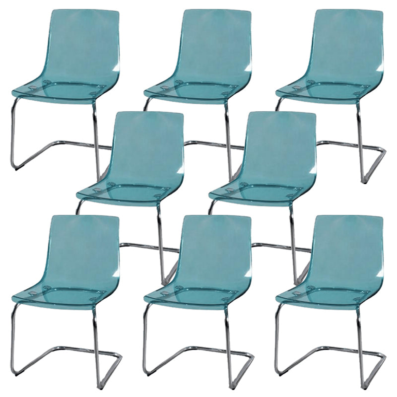 Contemporary Style Acrylic Low Back Dining Side Chair for Home