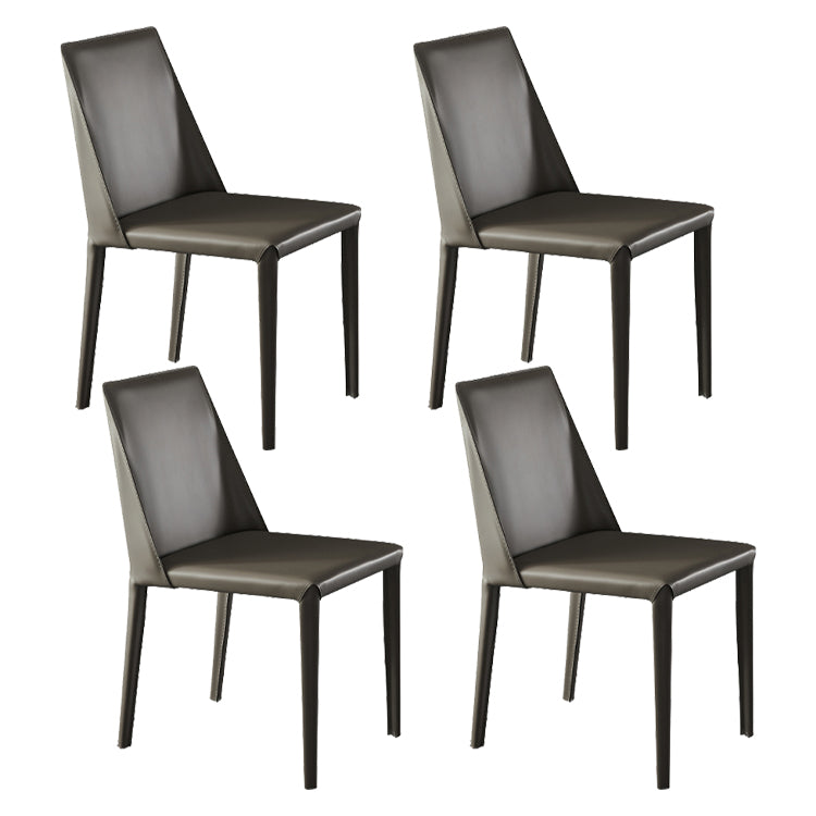 Contemporary Faux Leather and Metal Dining and Accent Chairs