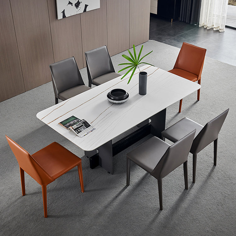 Contemporary Faux Leather and Metal Dining and Accent Chairs