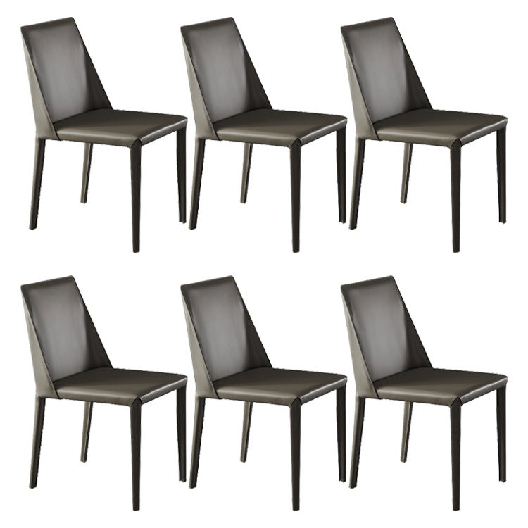 Contemporary Faux Leather and Metal Dining and Accent Chairs