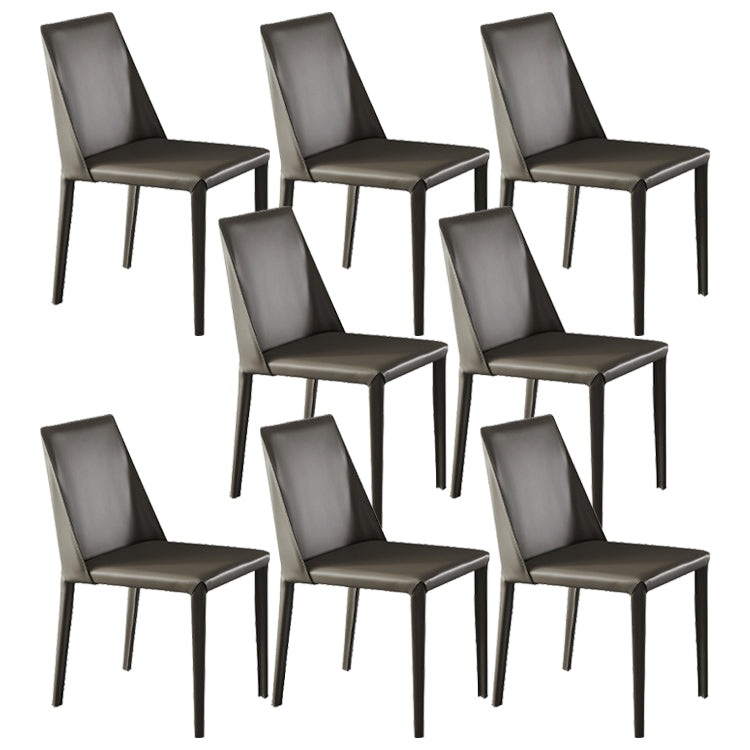 Contemporary Faux Leather and Metal Dining and Accent Chairs