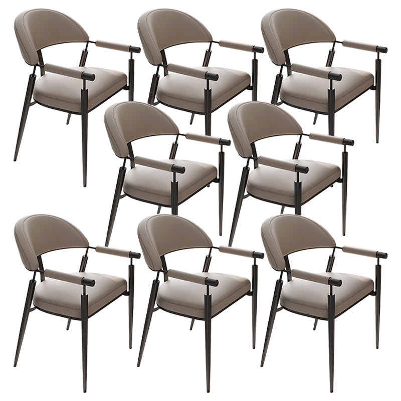 Gray and Black Open Back Industrial Dining Room Chair for Home