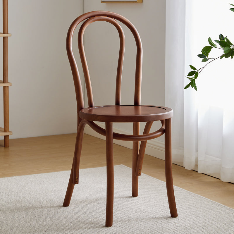 Contemporary Dining Room Solid Wood Open Back Dining Side Chair