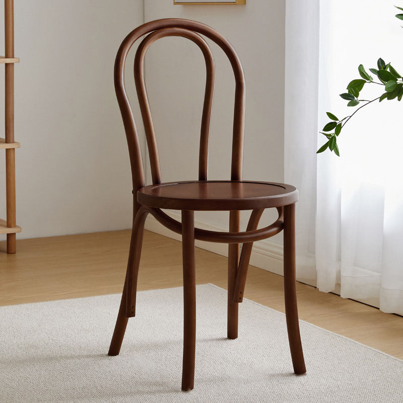 Contemporary Dining Room Solid Wood Open Back Dining Side Chair