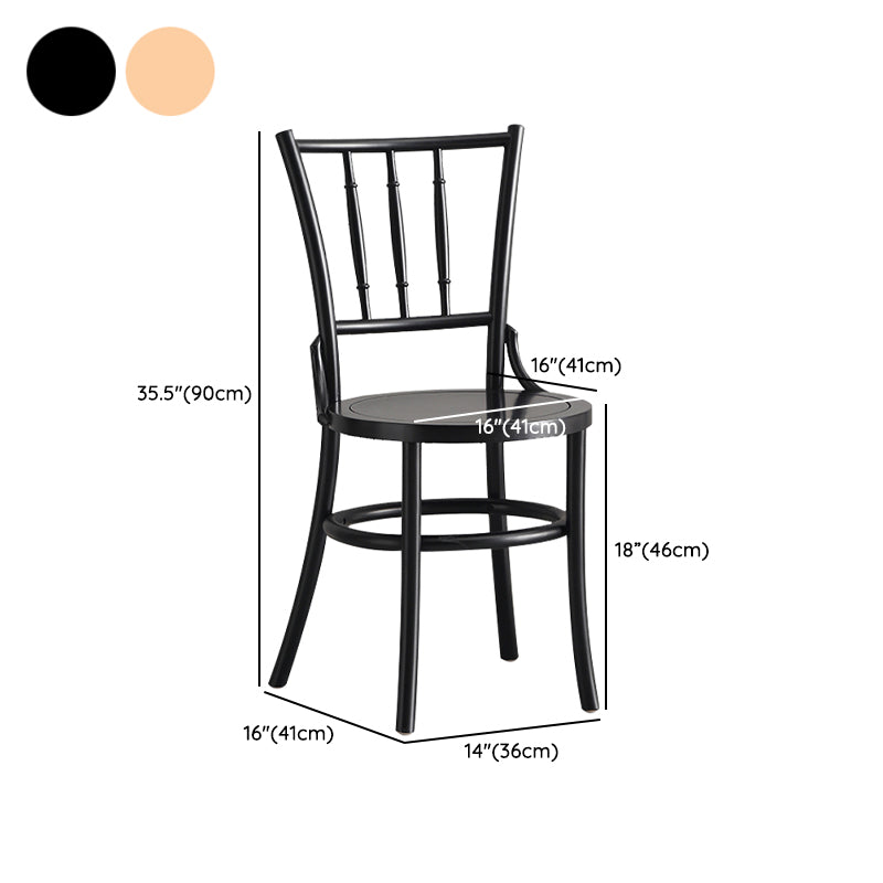 Contemporary Dining Room Solid Wood Open Back Dining Side Chair