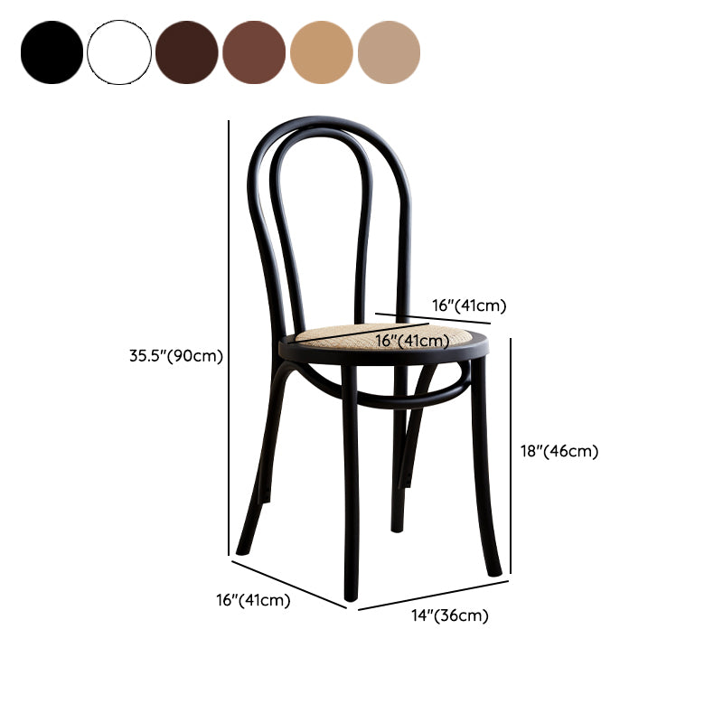 Contemporary Dining Room Solid Wood Open Back Dining Side Chair