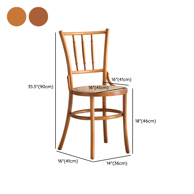 Contemporary Dining Room Solid Wood Open Back Dining Side Chair