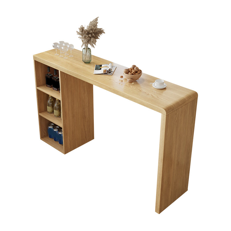 Contemporary Solid Wood Rectangle Bar Wine Table for Dining Room