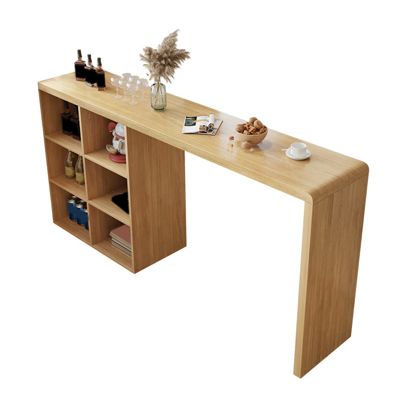 Contemporary Solid Wood Rectangle Bar Wine Table for Dining Room