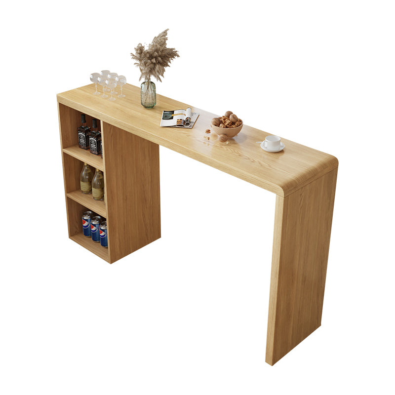 Contemporary Solid Wood Rectangle Bar Wine Table for Dining Room