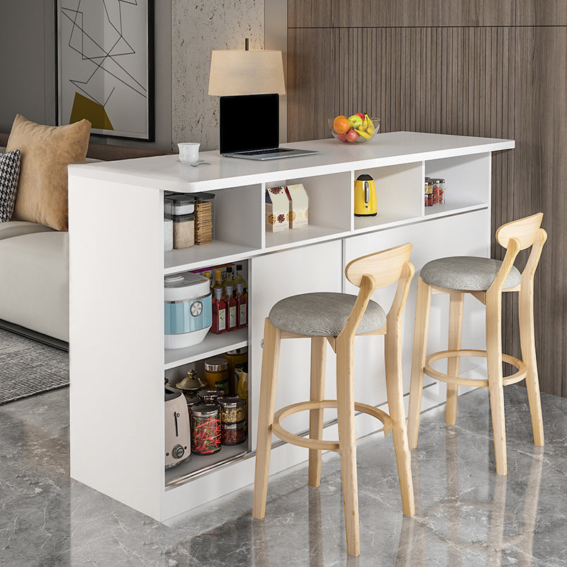 Contemporary Style Wood Rectangle Bar Wine Table for Dining Room