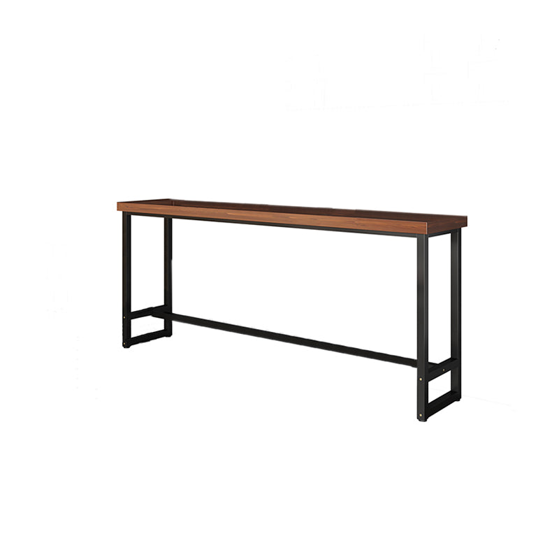 Contemporary Style Solid Wood Rectangle Bar Wine Table for Living Room