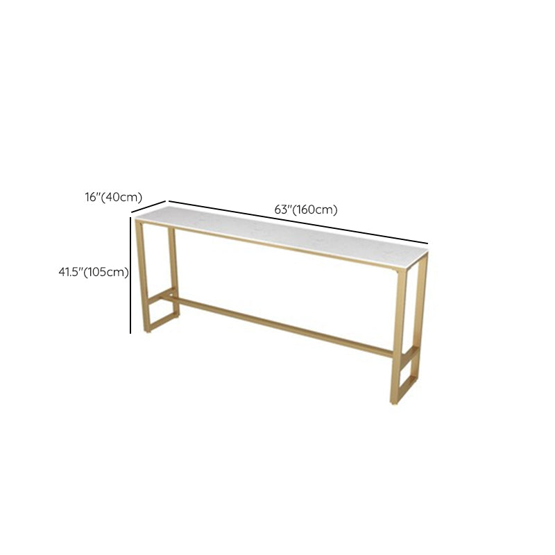 Contemporary Style Wood Rectangle Bar Wine Table for Living Room