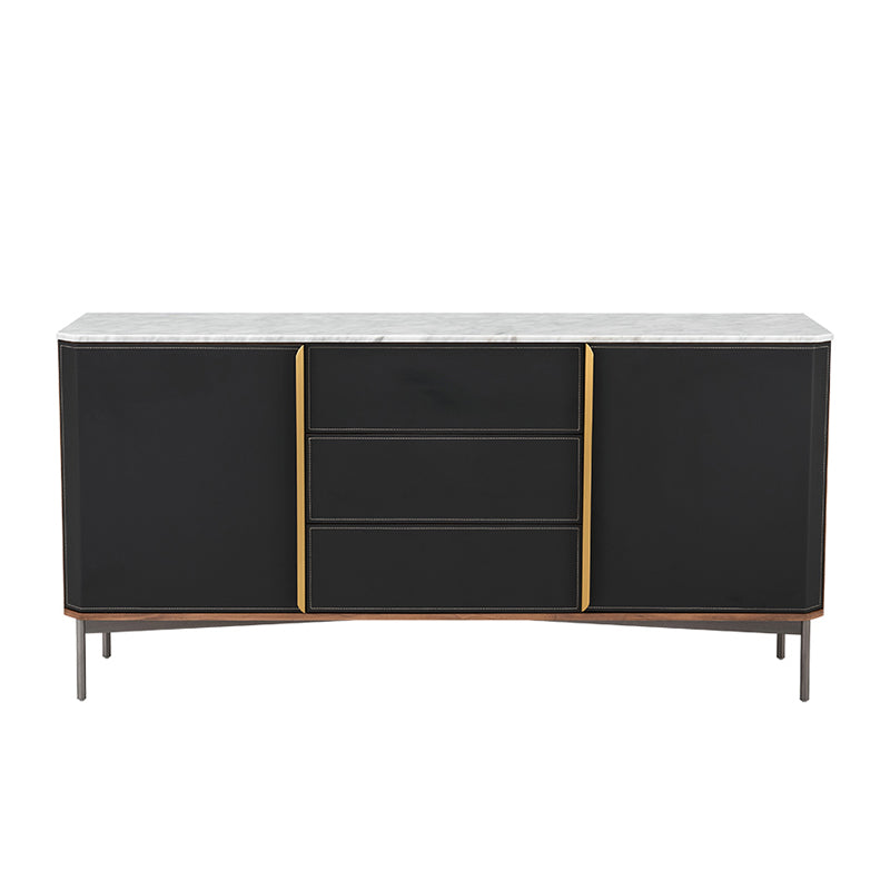 Glam Sideboard Wood Server Cabinet with Storage for Dining Room