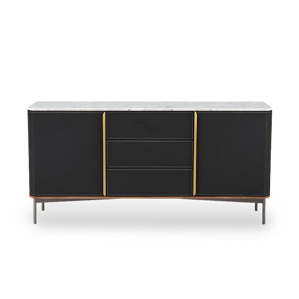 Glam Sideboard Wood Server Cabinet with Storage for Dining Room