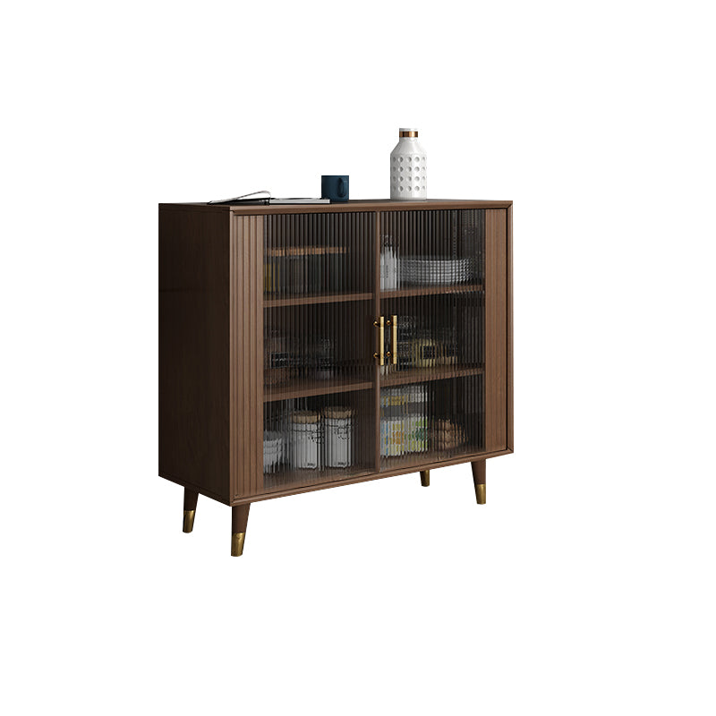 Glam Display Stand Display Stand Faux wood Curio Cabinet with Drawers