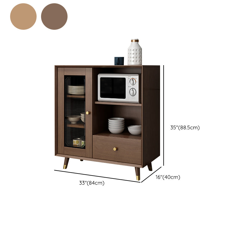 Glam Display Stand Display Stand Faux wood Curio Cabinet with Drawers