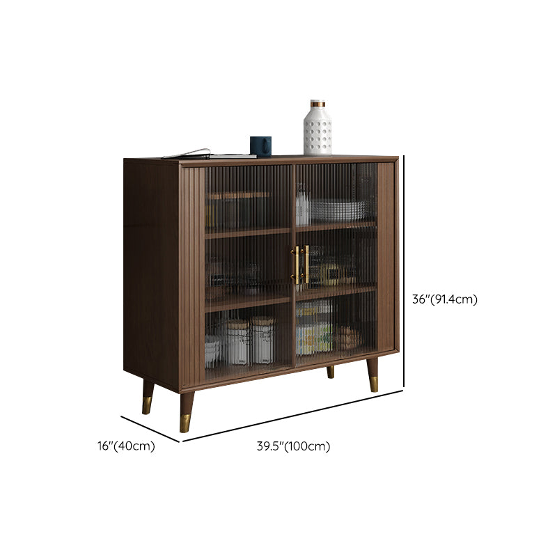 Glam Display Stand Display Stand Faux wood Curio Cabinet with Drawers