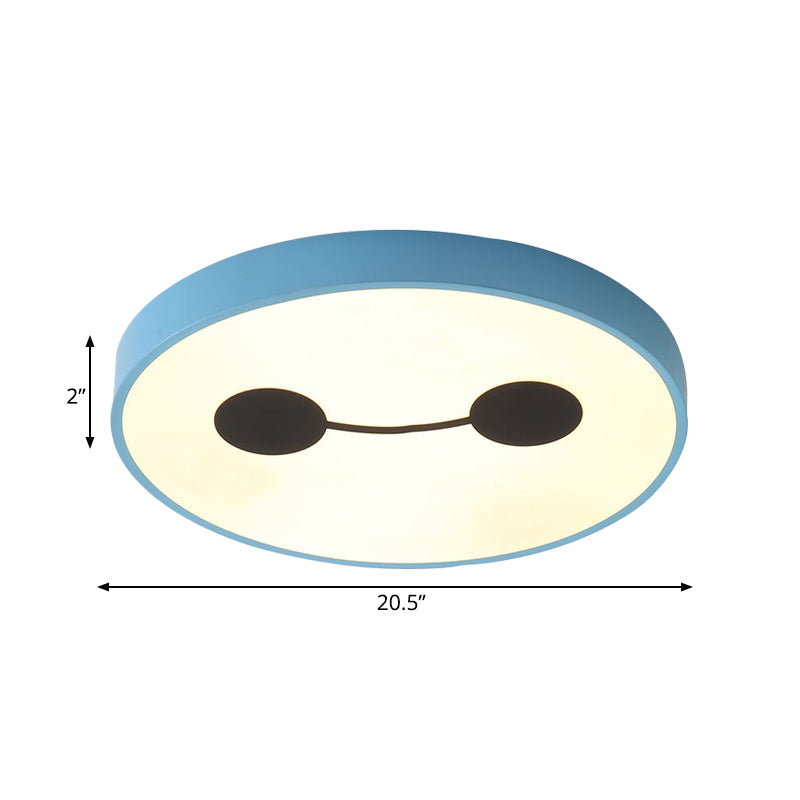 Cartoon Comic Charakter Eisen Flushmount LED Unterputz Deckenleuchte im blauen, warmen/weißen Licht