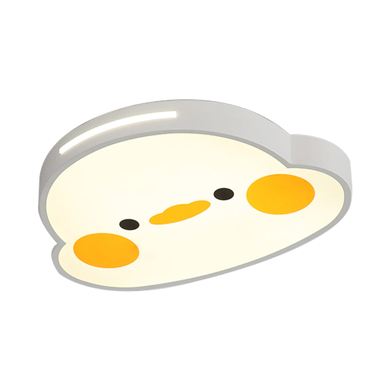 Leuke chick baby kamer flushmount licht acryl cartoon LED flush mount plafond licht profiel in wit