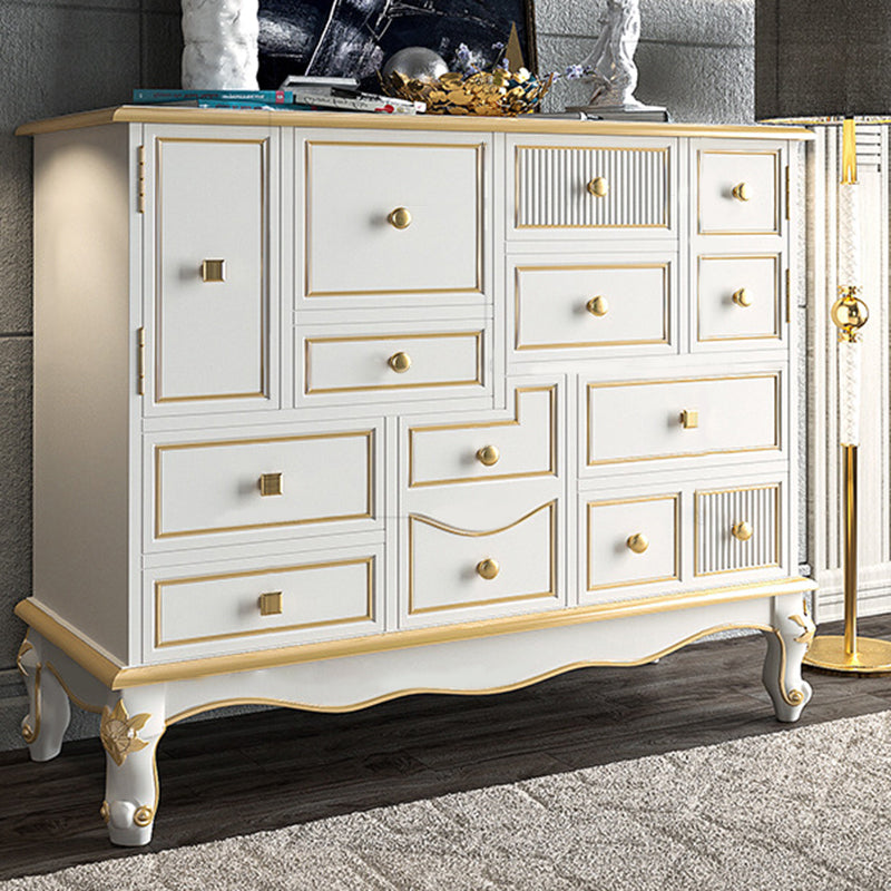 Classic Glam Storage Chest Dresser Horizontal Chest with Drawers