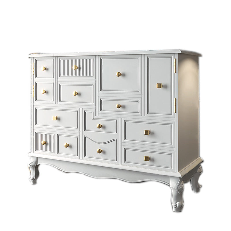 Classic Glam Storage Chest Dresser Horizontal Chest with Drawers